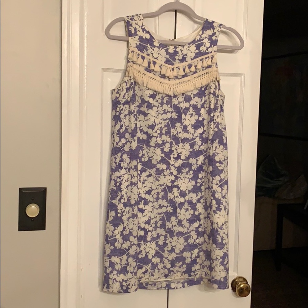 Kenzie floral dress with fringe detail